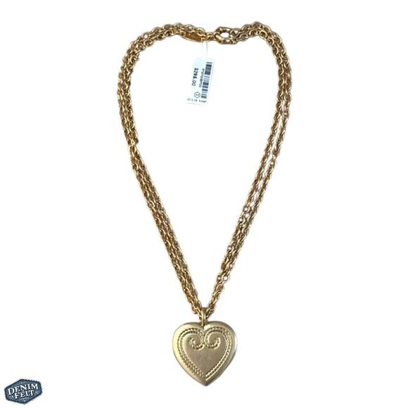 JULIE VOS Women’s 24K Gold Plated Irisdecent Blush Pink Heart Pendant Necklace - Picture 8 of 16